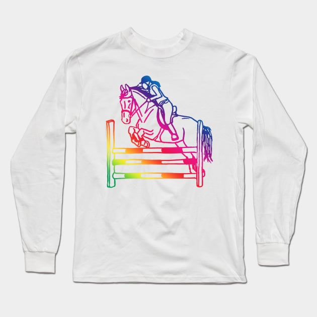 Showjumping Long Sleeve T-Shirt by Shyflyer